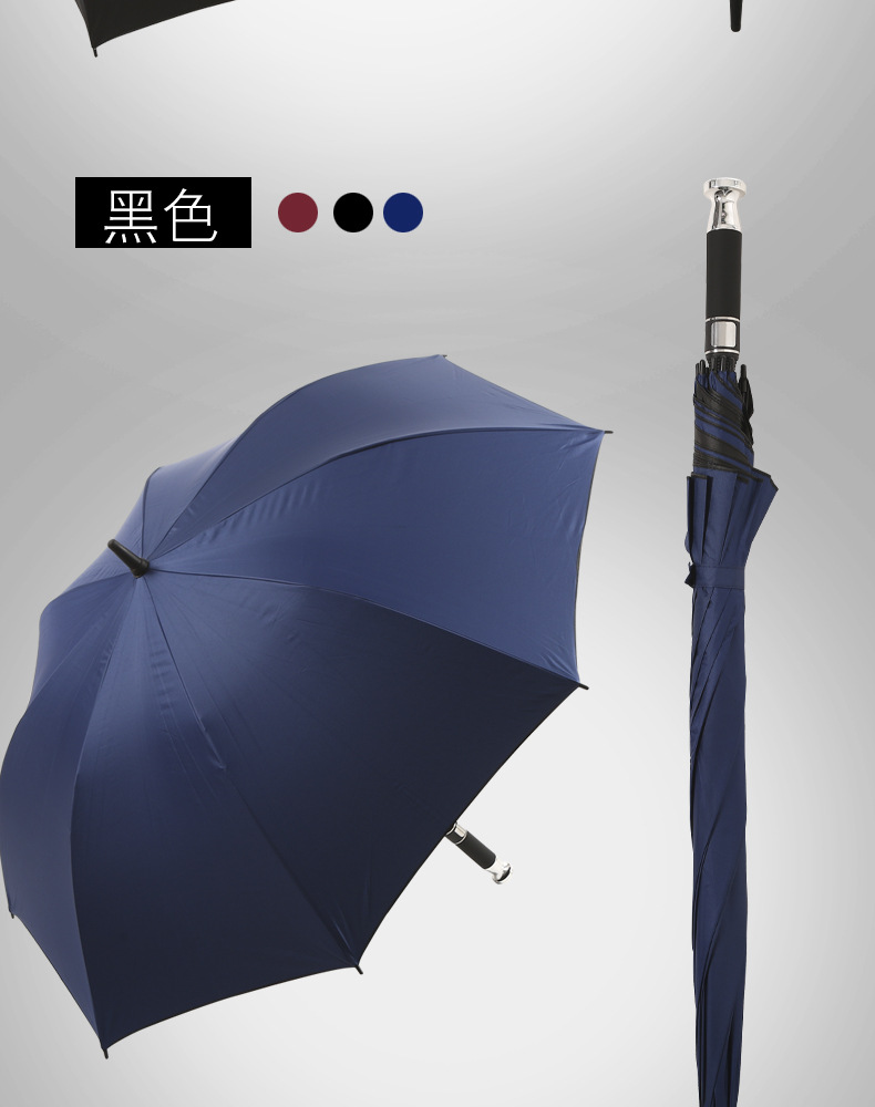 Long-handled automatic black rubber golf, Rolls-Royce, Audi, Mercedes-Benz, Bentley advertising umbrella, fixed umbrella pic 10