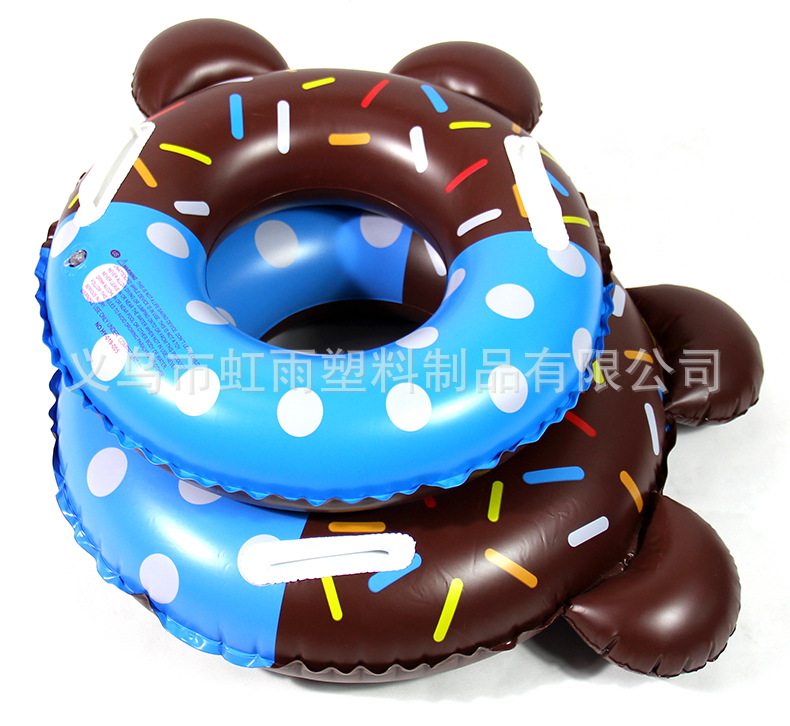 虹雨卡通游泳圈儿童把手充气水圈加厚pvc甜甜圈批发米奇扶手圈圈详情16