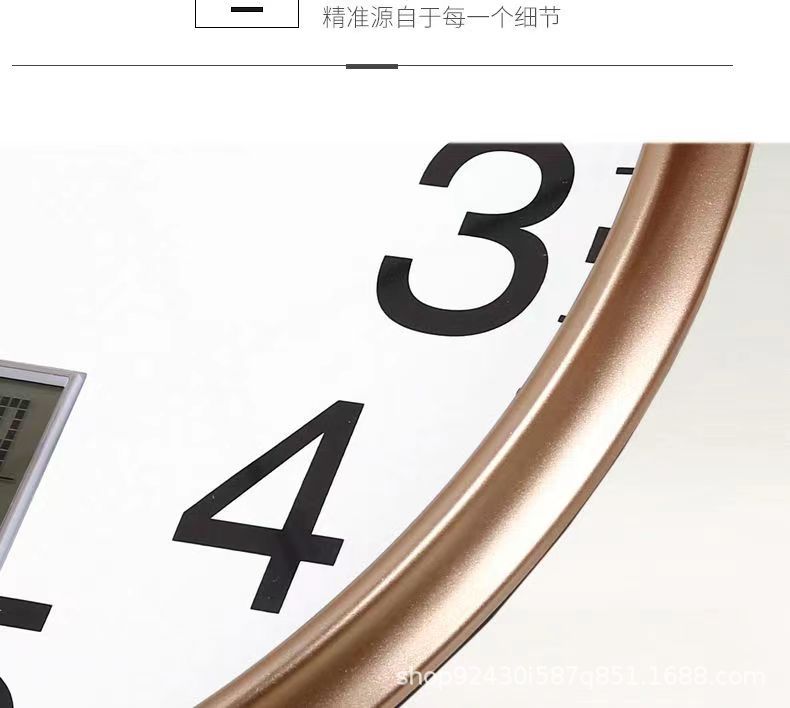 康巴丝静音挂钟客厅钟表创意现代简约挂表时钟挂墙时尚石英钟家用详情22