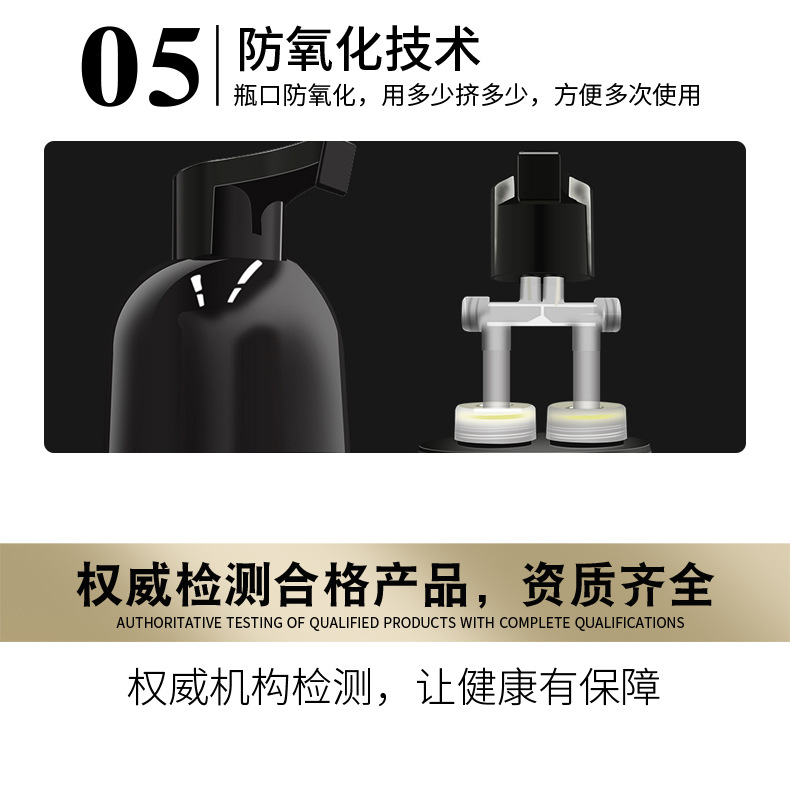 跨境一支黑BalckHairDyeShampoo植物染发剂膏梳洗发水染发变黑详情13