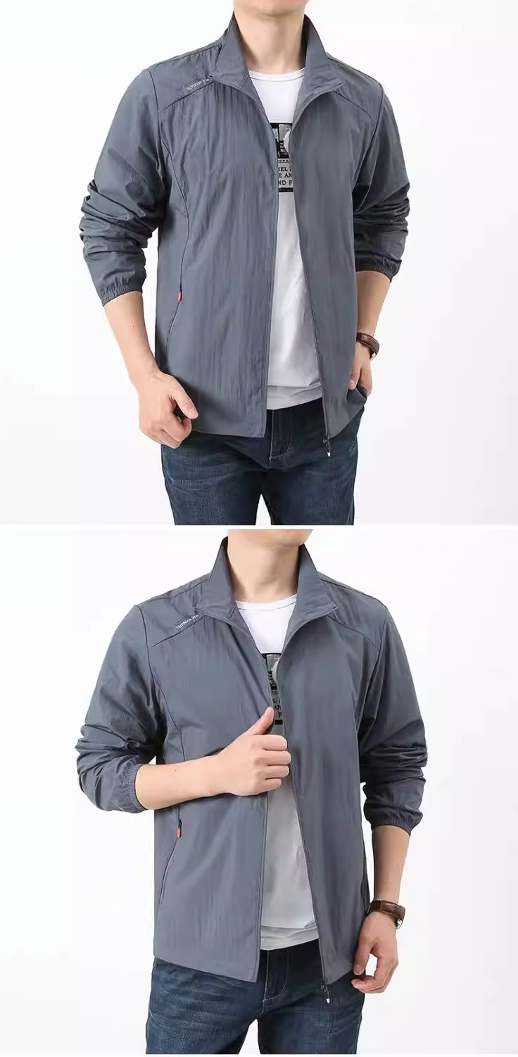 夏季男士防晒衣舒适锦纶100%宽松休闲户外运动防止外线速干皮肤衣详情5