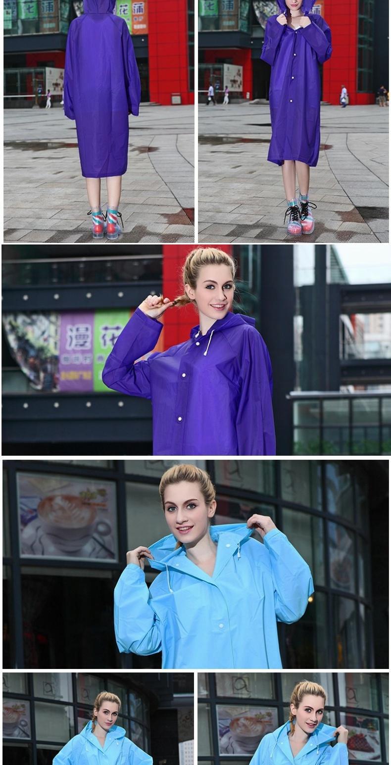 EVA Fashion adult men and women outdoor hiking travel raincoats, light and thin long shirts, transparent raincoats, walking windbreakers pic 4