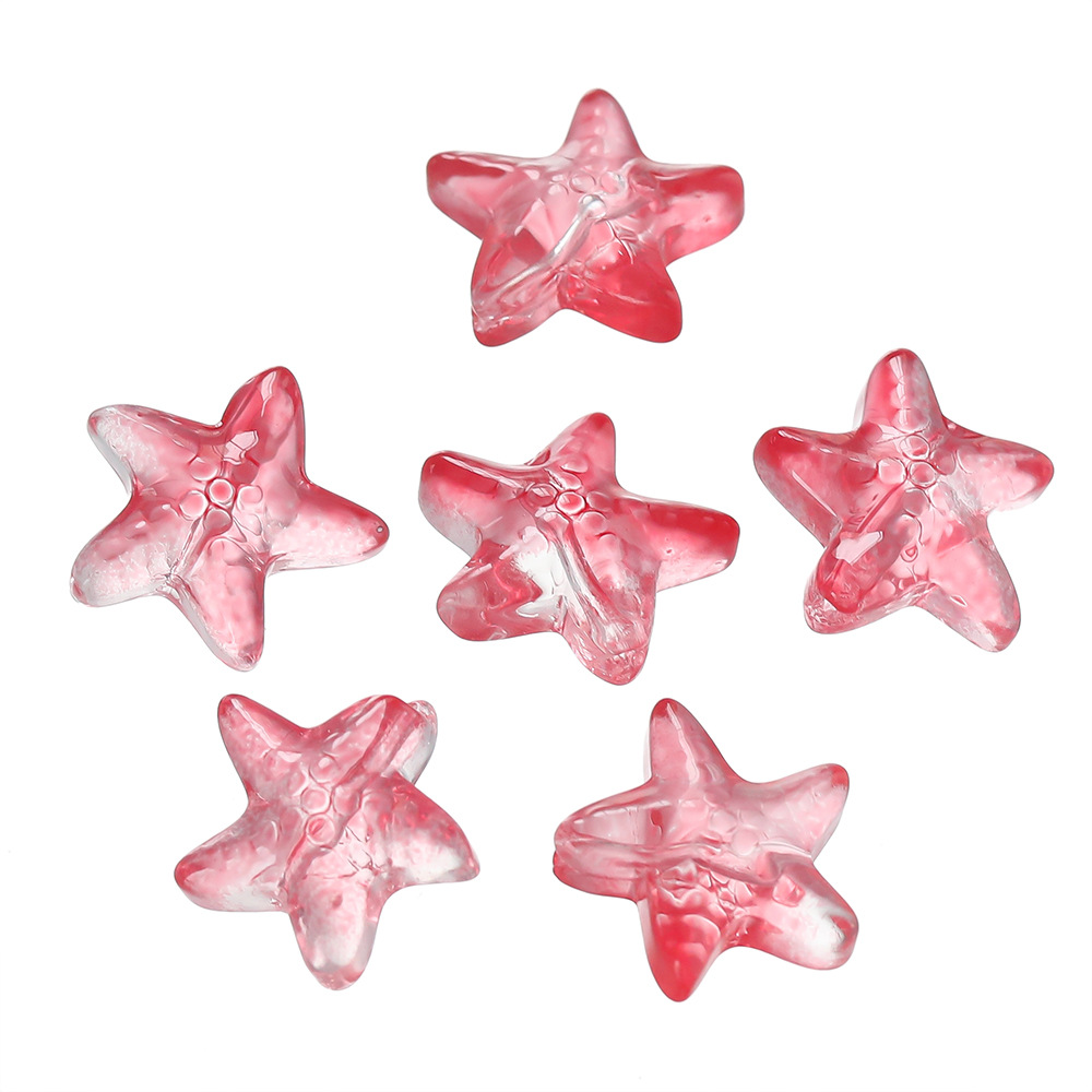 New product: approximately 15mm glass starfish beads, scattered glass bead holes, 1mm handcrafted diy bracelet, necklace and accessory pic 25