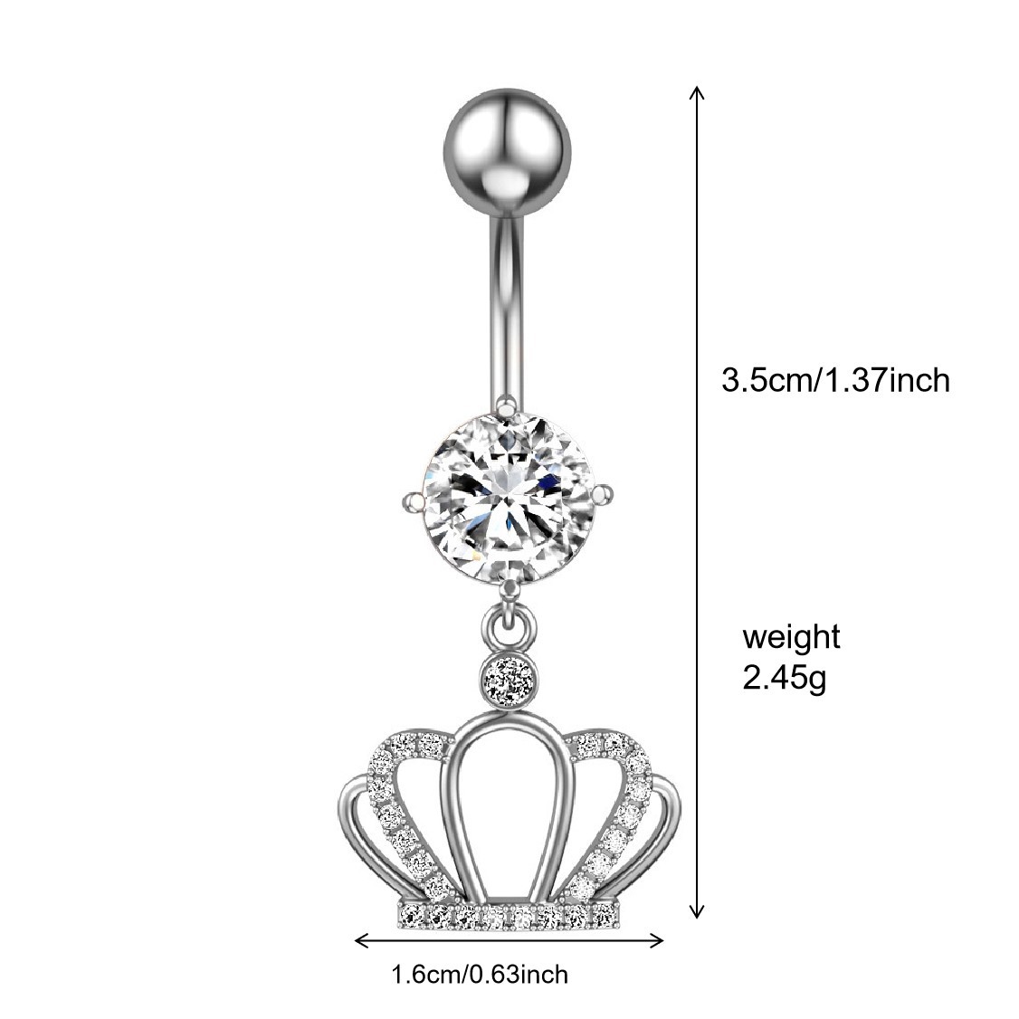 人体穿刺饰品肚脐钉跨境热卖肚脐环欧美经典肚脐扣批发厂家脐钉详情14