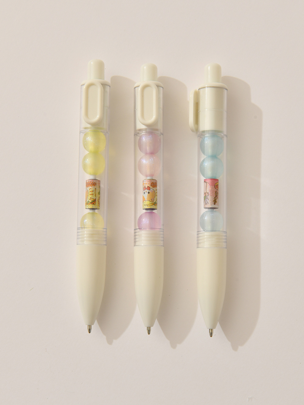 Chenxi Tietile Creative DIY Bead Ballpoint Pen 0.7mm Bullet Tip Press Medium Oil Pen Planner Pen Cartoon Office Writing pic 15