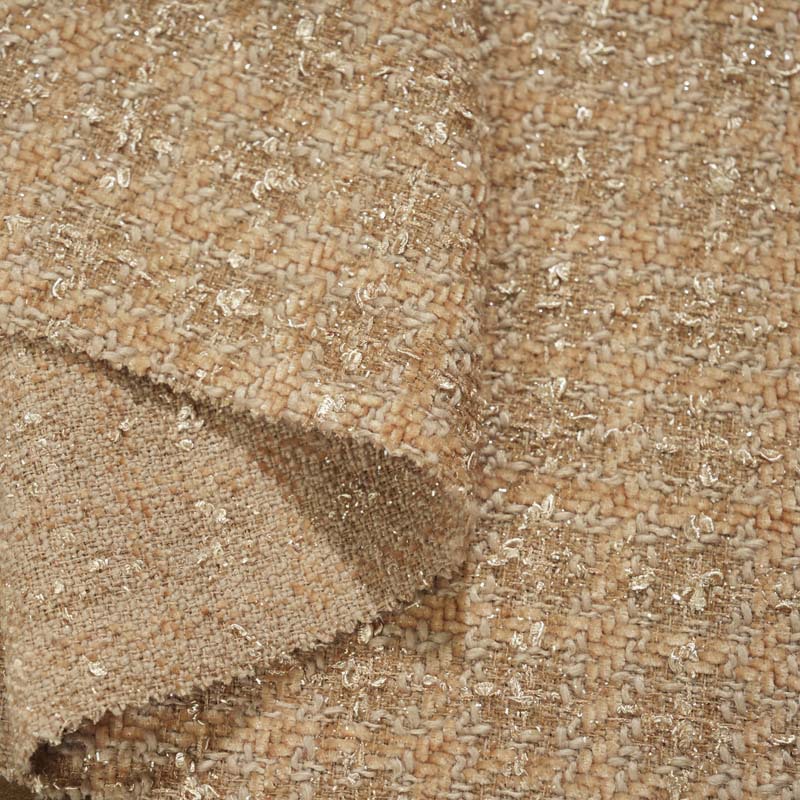 Mokas wool blend fragrant fabric, thick woven fabric, brown coat, fashion hat fabric for autumn and winter pic 8