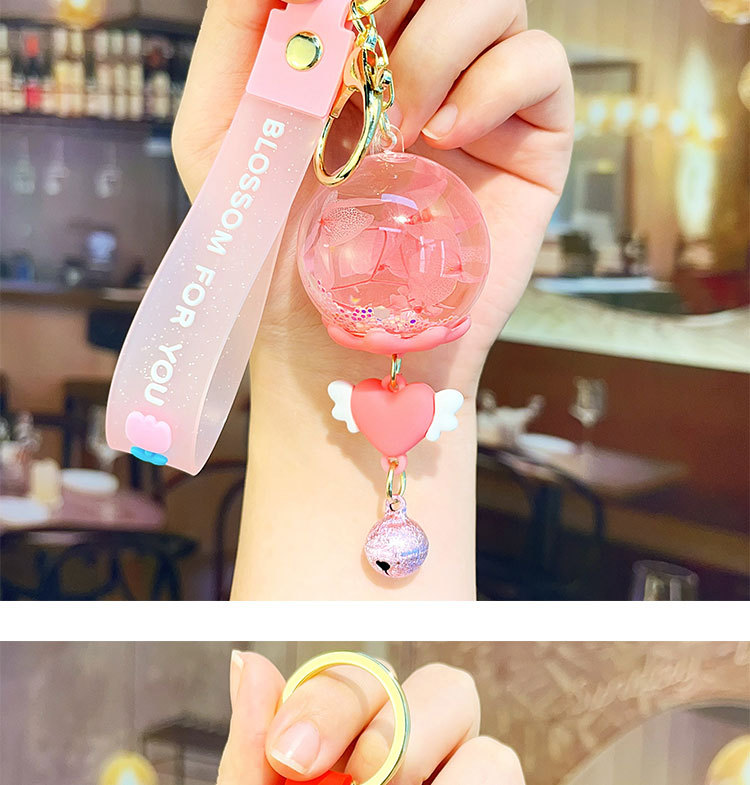 创意入油干花风铃漂浮钥匙扣挂件挂饰女生包包挂件娃娃机礼品批发详情17