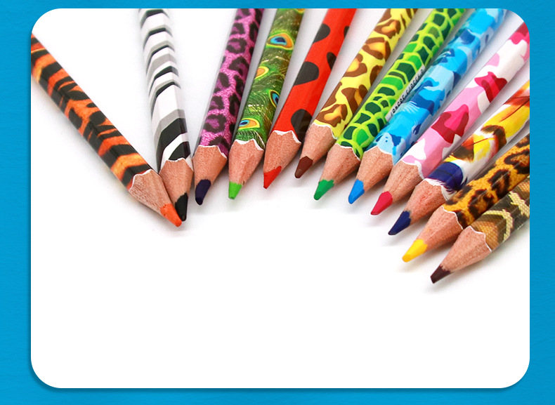 12色卡通动物彩铅48笔学生绘画文具彩色铅笔多色彩铅厂家铅笔详情9