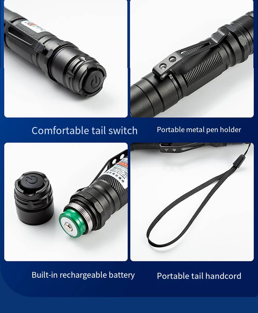 High-power laser pen, strong light constantly on, laser light, starry sky pattern, long-range green light, outdoor indication pic 7