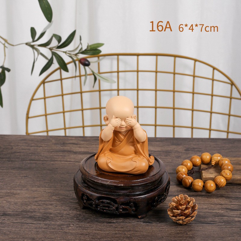 Shangsen Bestsellers: Little Monk Home Decorations, resin handicrafts, tablecloths, living room soft furnishings, and festival gifts pic 9