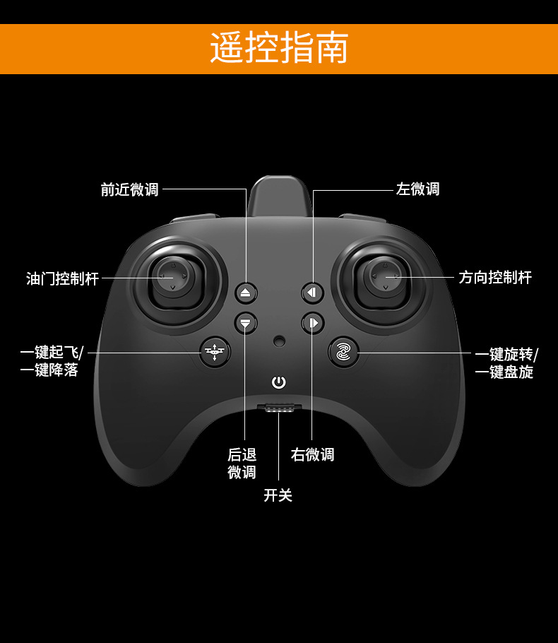 跨境战斗机四轴遥控飞机滑翔机定高翻滚悬停玩具无人机特技无人机详情10