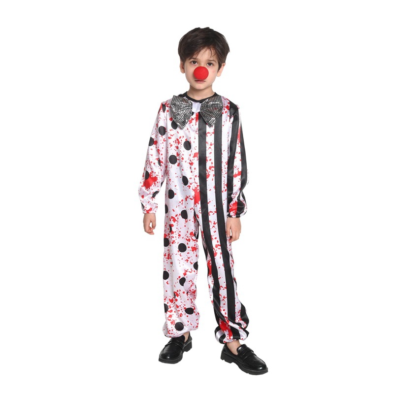 The Haunting Clown cosplay one-piece costume Halloween horror role-playing stage performance costume B-0302 pic 1
