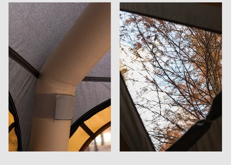 Explorer Speed Open Hexagonal inflatable Tent, a new portable folding rainproof and sun-proof product for outdoor camping and overnight camping pic 23