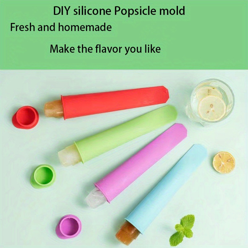 Accesorios para bebés y niños palitos de puré de frutas molde de silicona para paletas de hielo DIY molde para hornear simple creativo molde para paletas de hielo pic 2