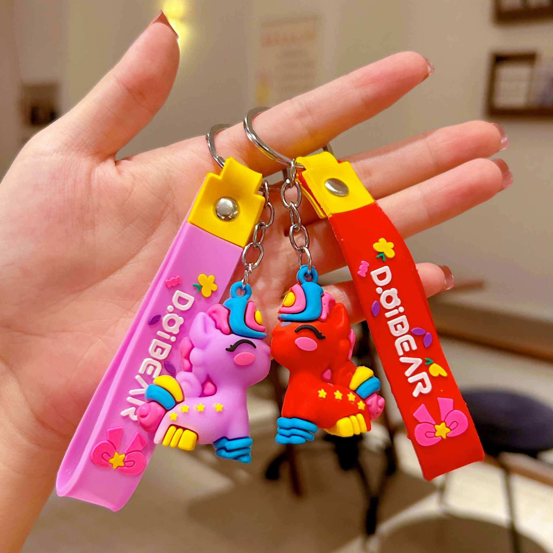 New cute little horse 2026 Year of the Horse keychain pendant, schoolbag, couple pendant, gift. May the New Year be a year of success pic 2