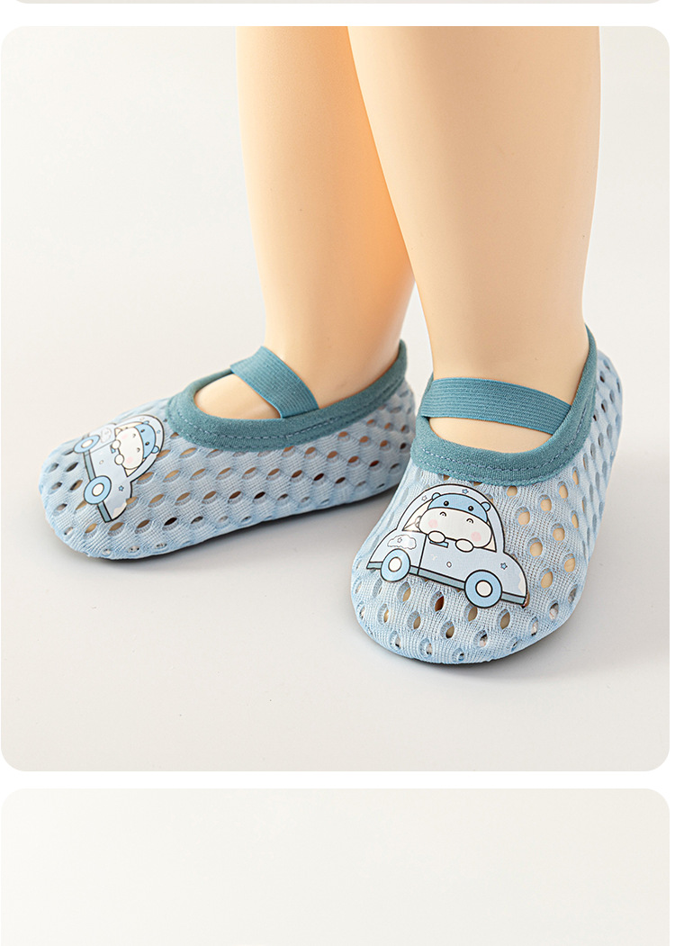 春夏男女宝宝地板袜儿童网眼透气卡通婴儿鞋袜隔凉学步室内鞋批发详情10