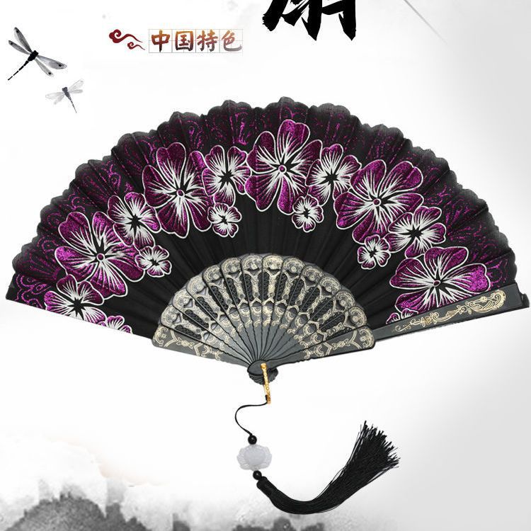古风扇中国风女人扇折扇樱花夏季随身便携舞蹈扇网红扇折叠扇子女详情5