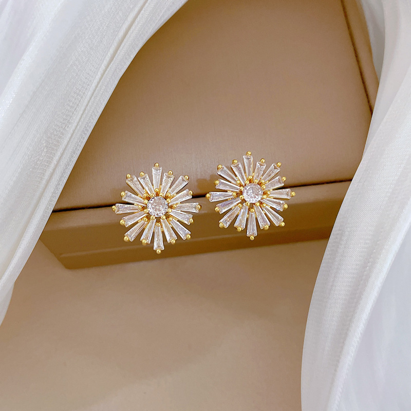 【钛钢】微镶项链耳环套装轻奢微镶雪花个性气质宴会耳饰项饰组合详情10