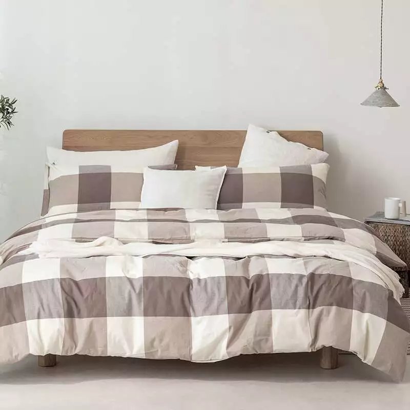Muji pure cotton washed cotton four-piece set, Class a baby and mother grade bed sheets and duvet covers, all-cotton light luxury high-end bedding pic 35