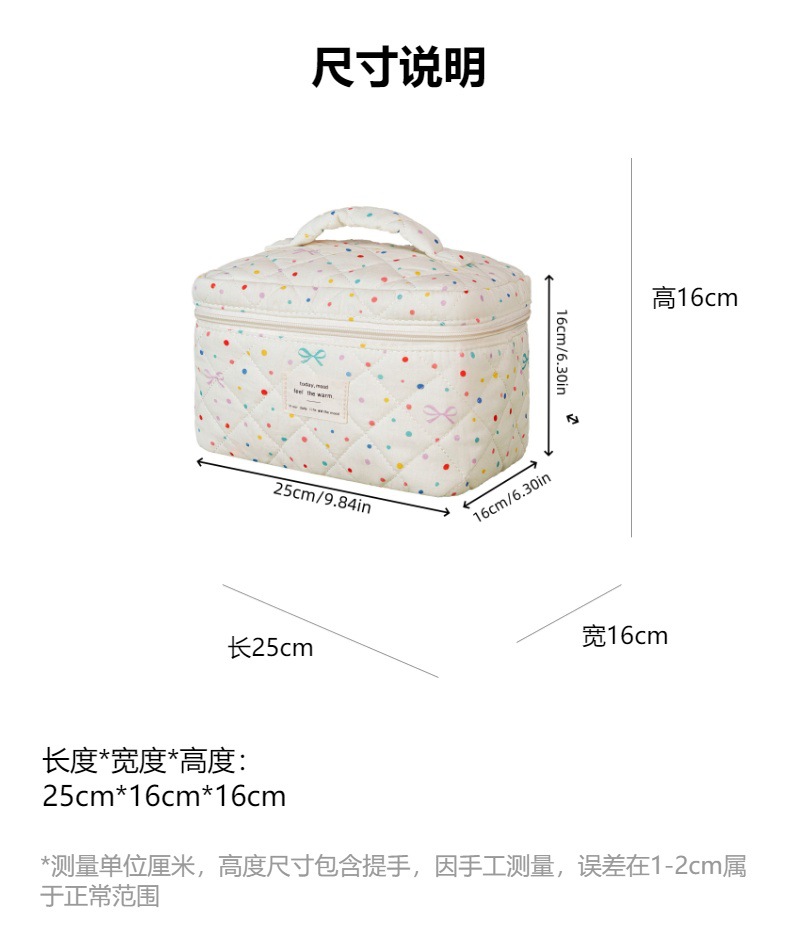 跨境新款化妆包女大容量轻携手提化妆品收纳包洗漱包可爱图案包包详情3