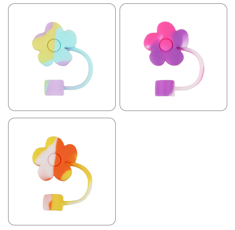 硅胶吸管帽批发花朵吸管套10mm防尘套Stanley史丹利水杯配件厂详情7