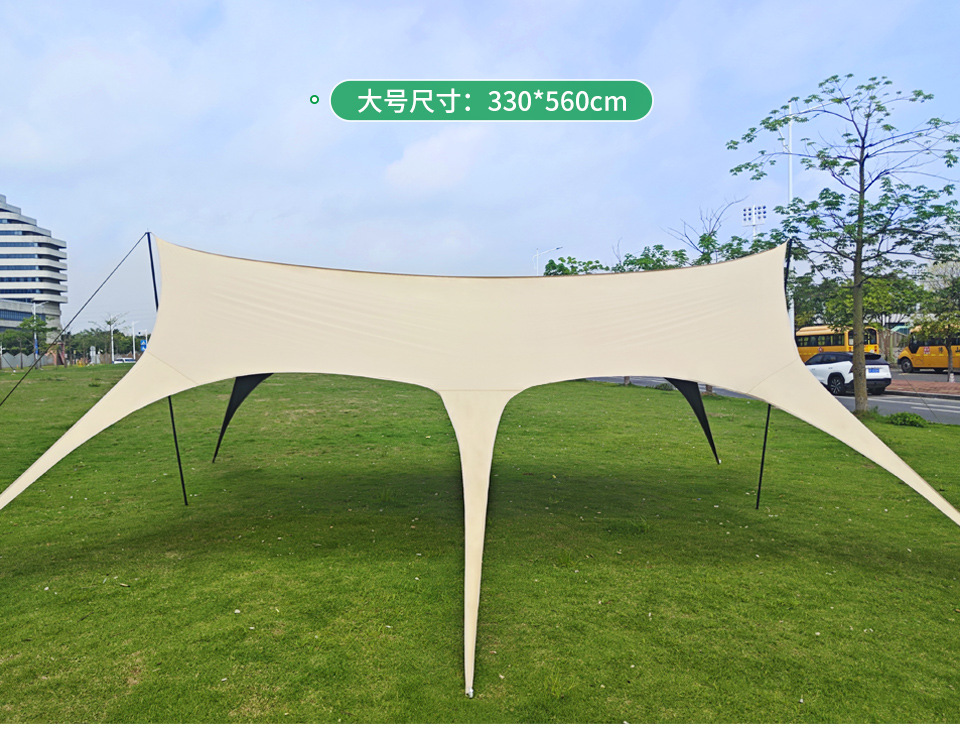 Dovetail canopy tent for outdoor lazy camping, no need to build a rain and sun protection camping sunshade, with thick black rubber canopy pic 26