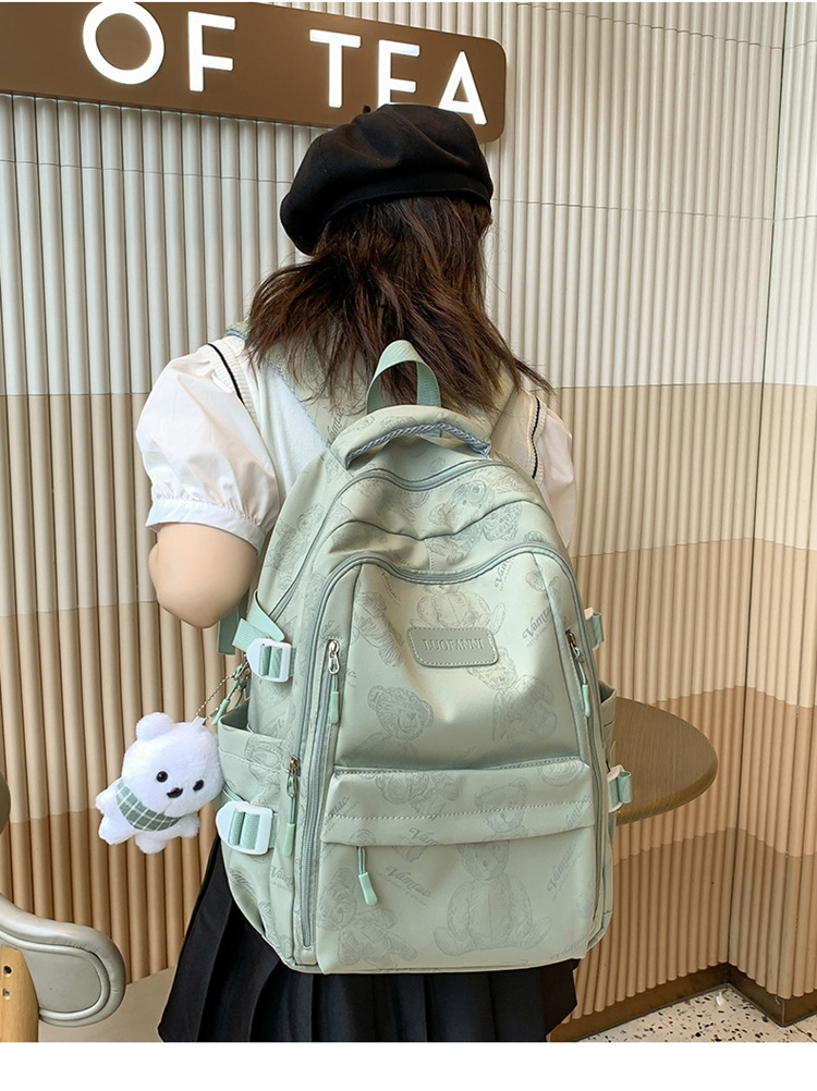 新款潮牌韩版书包女大容量中学生双肩包清新甜美休闲旅行双肩包详情10