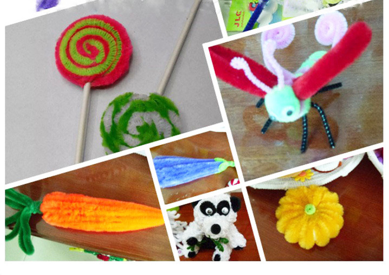 加密扭扭棒diy材料包手工花束发箍彩色马卡龙毛根扭扭棒超密批发详情15