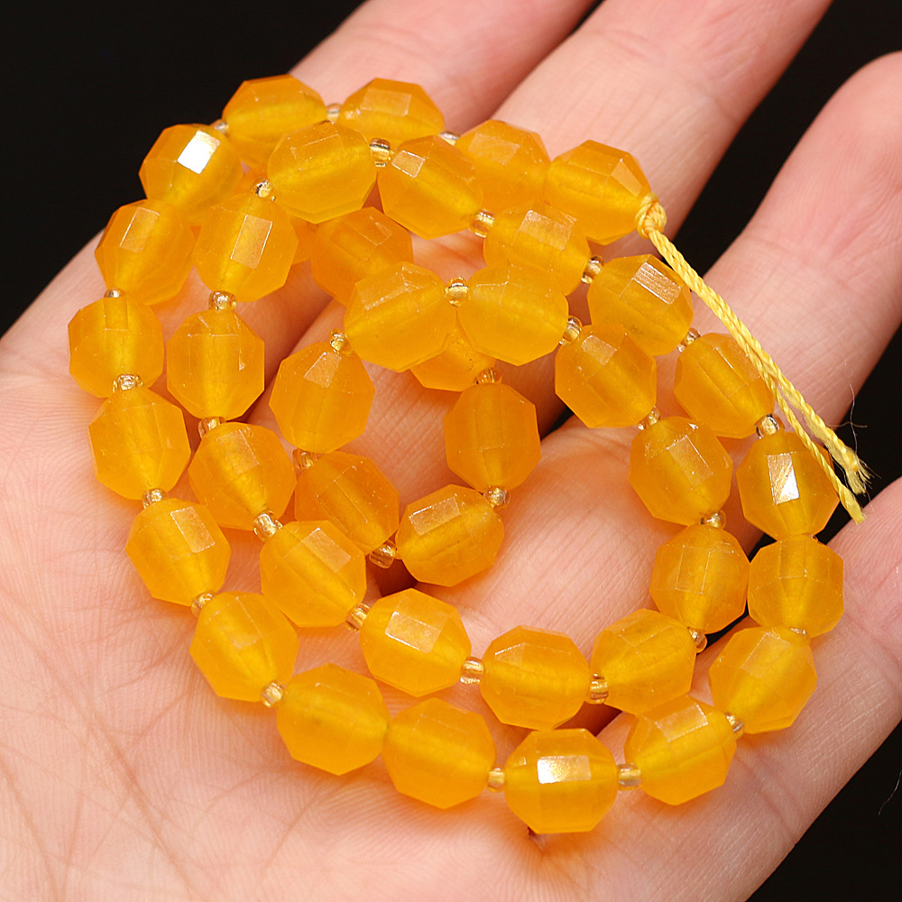 Wholesale of natural rose quartz rough stone cut surface bucket beads, crystal agate, diy jewelry accessories, semi-finished products, handcrafted beads pic 12