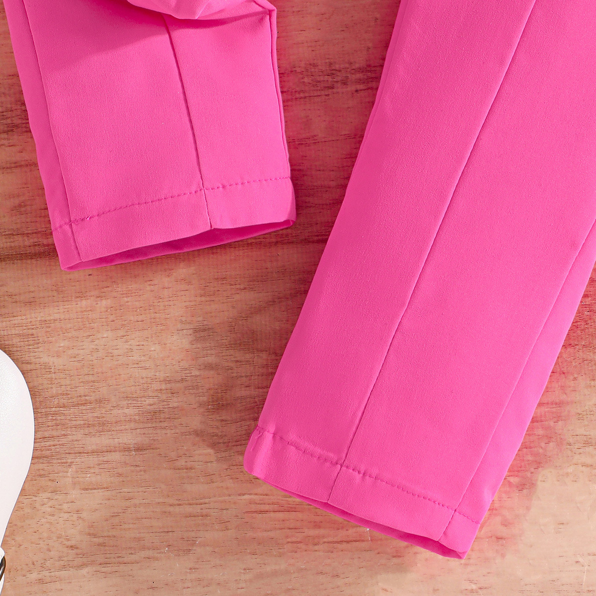 跨境专供—女童春秋装 时尚甜美风儿童套装 精致蕾丝袖西装两件套详情26