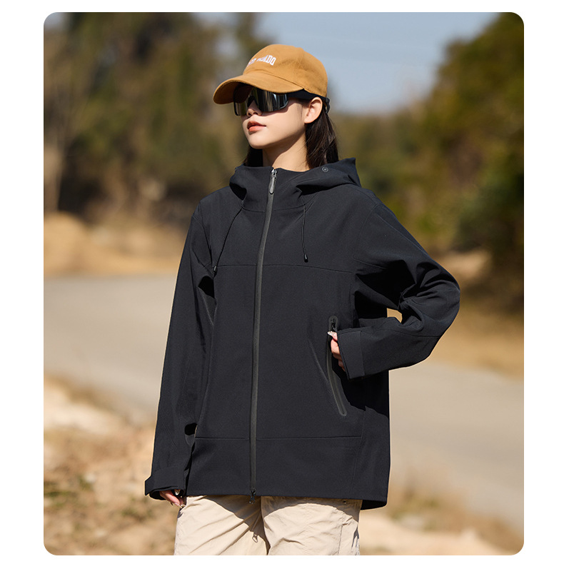 鸟家高端户外软壳冲锋衣男情侣款钓鱼防水外套山系徒步登山服团购详情16