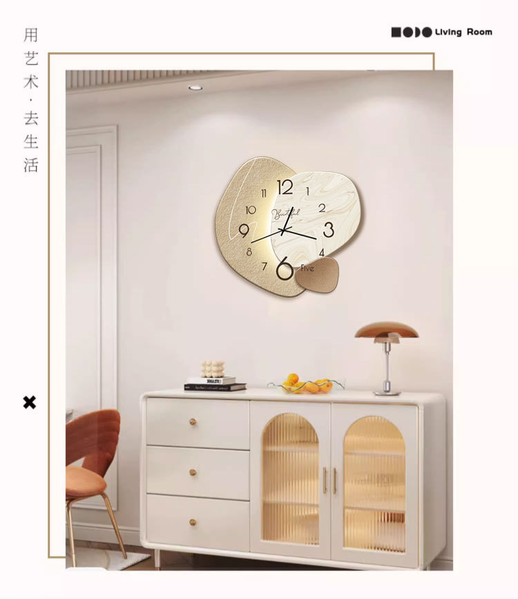 挂钟客厅时尚简约现代装饰钟表挂墙石英网红餐厅挂表石英钟家用详情16