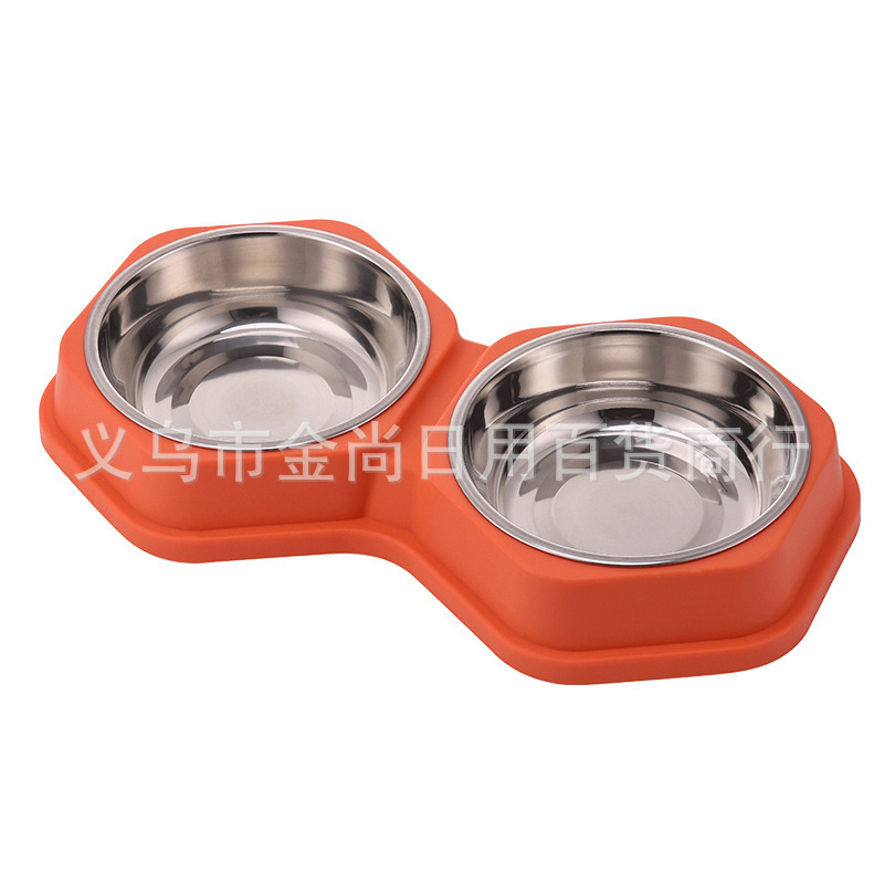 糖果色跨境批发双碗201内胆可拆分喂食猫碗狗盆饮水猫犬宠物用品详情5
