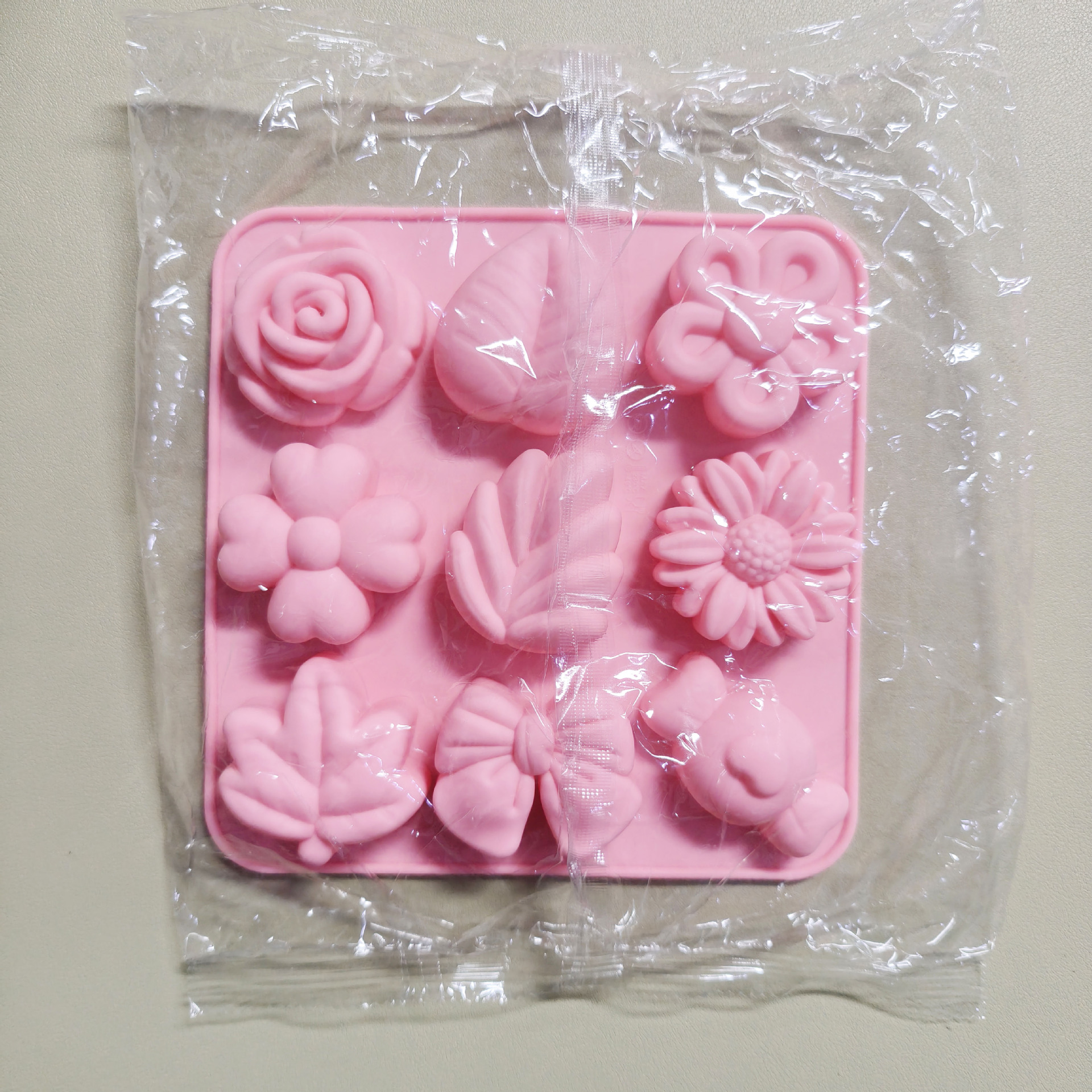 9 líneas de diferentes flores y hierbas forma de silicona de grado alimenticio molde de chocolate caramelo gelatina molde de polvo fresco molde de jabón artesanal DIY pic 15