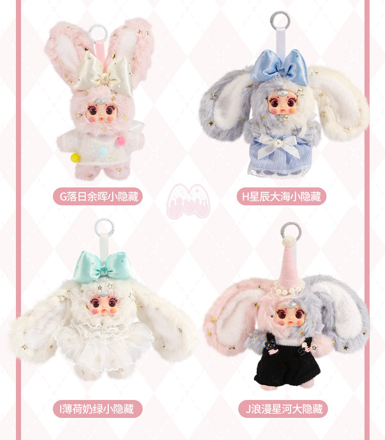 mm Milk candy Rabbit Wardrobe Plush Blind Box, cute rabbit Sauce plush blind box, girl baby pendant small gift pic 8