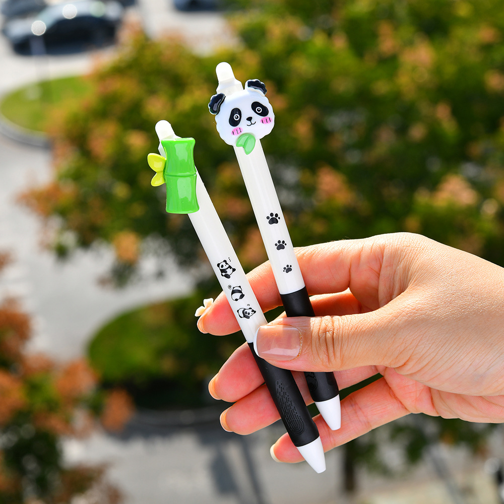 Chenxi Little Panda Erasable Pen ST0.5mm, smooth writing tip, crystal blue erasable gel pen, special for students pic 5