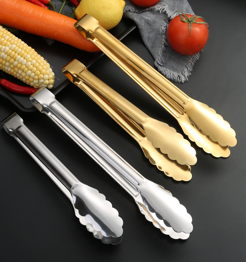 不锈钢加厚梅花夹食品夹户外多功能烧烤食物夹家用面包烘培牛排夹详情19