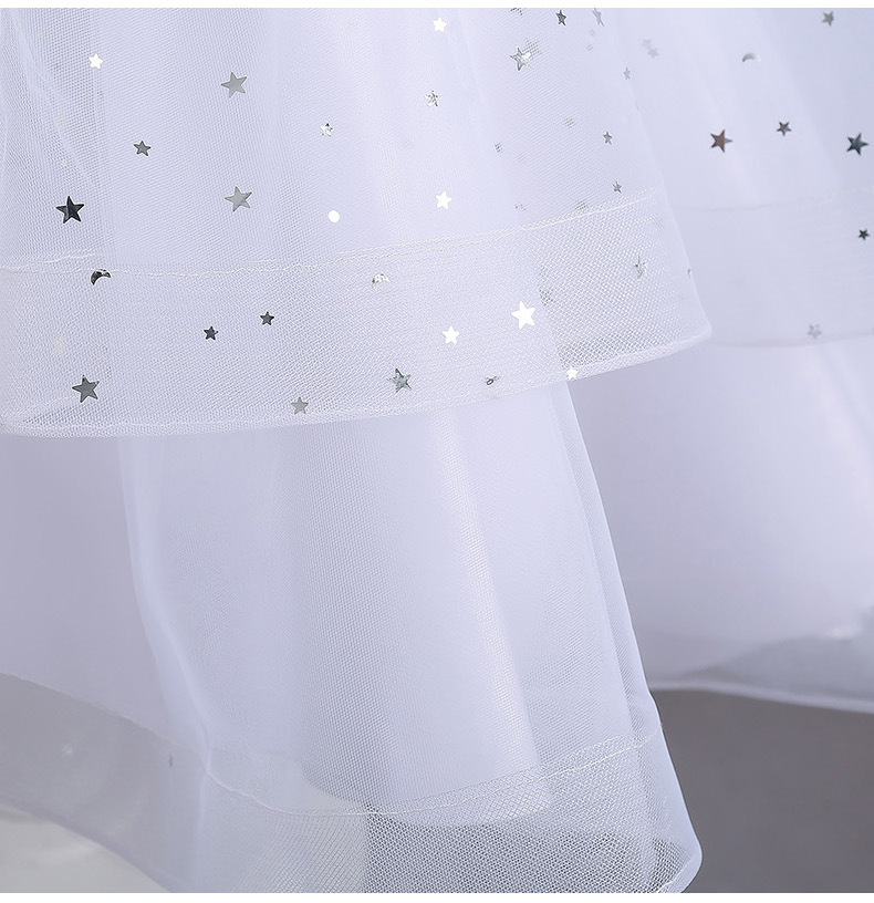 儿童公主裙礼服欧美花童亮片蓬蓬裙走秀表演服女童拖尾连衣裙跨境详情20