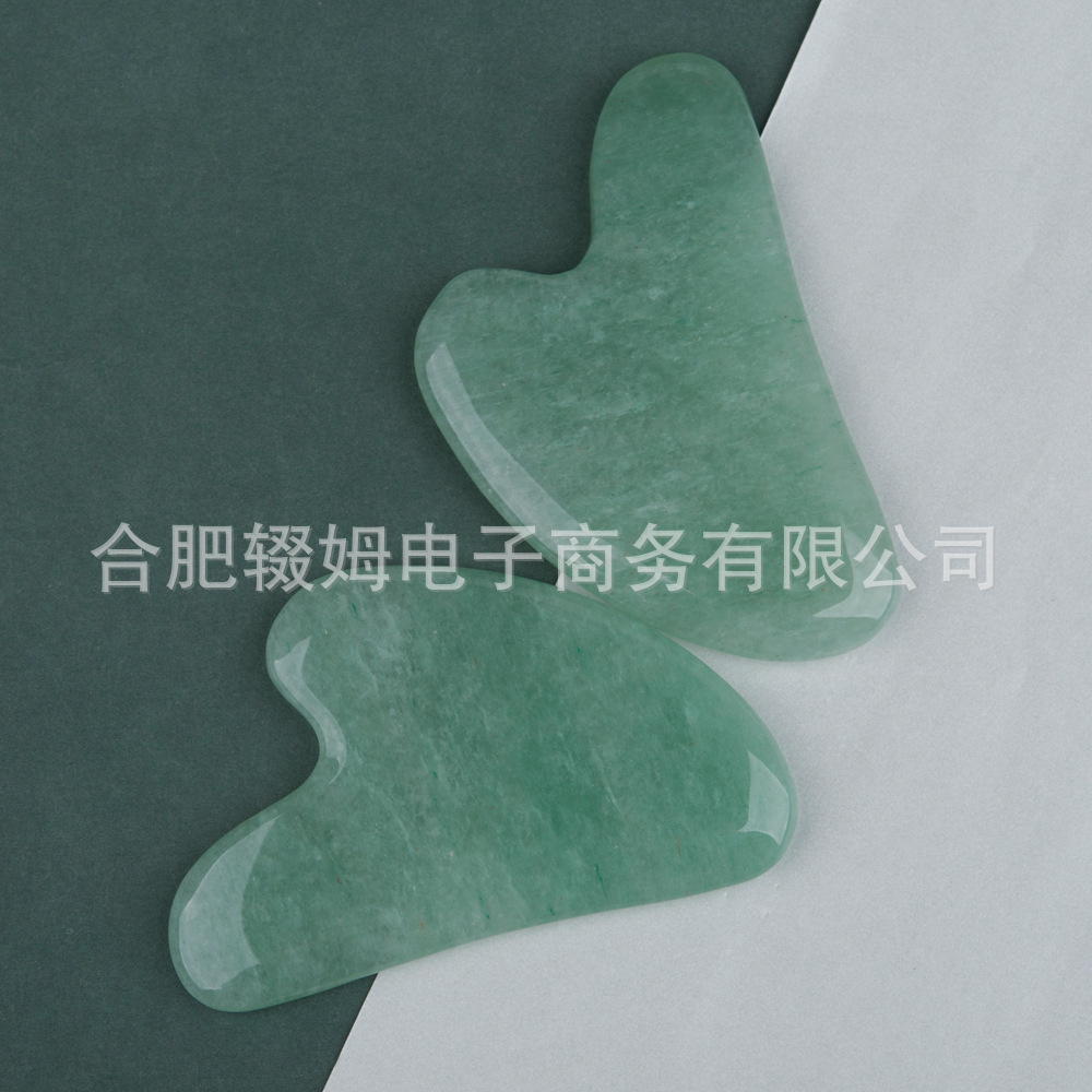 玉石刮痧板绿东陵刮痧按摩工具面部按摩身体刮痧保健按摩用品皮肤护理详情11