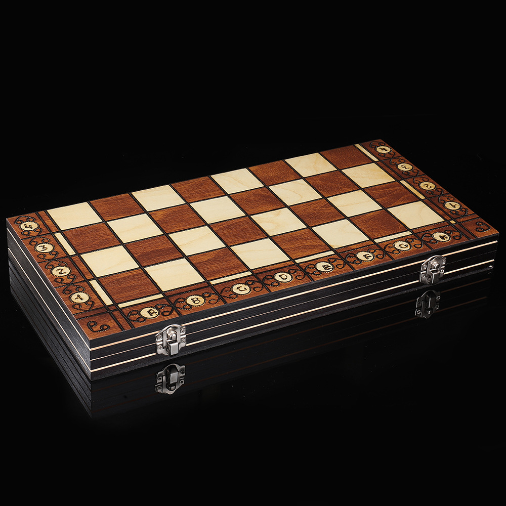 厂家直销木质磁性国际象棋3合1套装便携可折叠益智竞技桌游玩具详情6