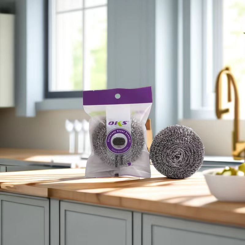 Household steel wool balls, stainless steel cleaning balls, pot brushes, dish brushes, steel wool balls, kitchen dish cleaning balls, OKS pic 2