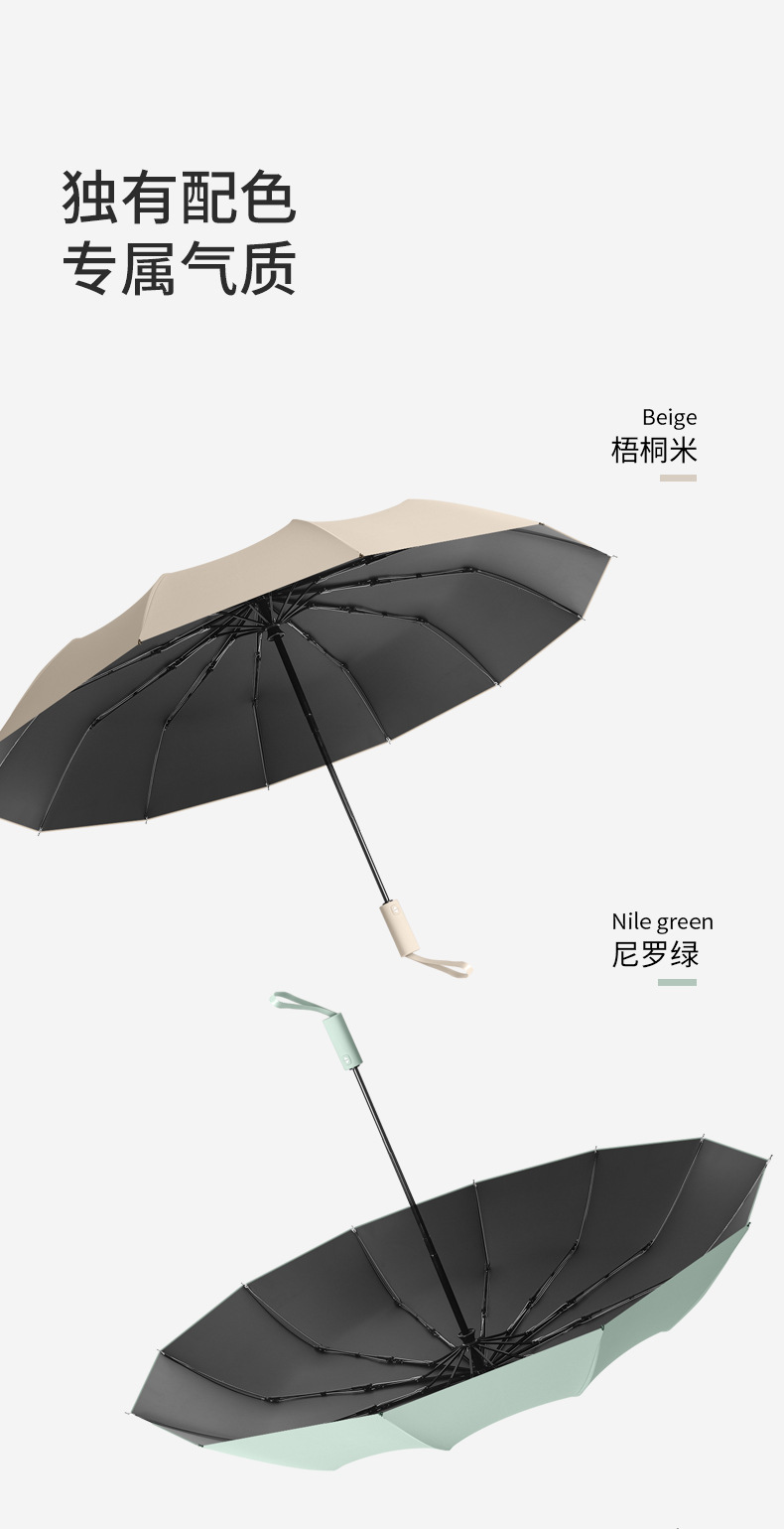 全自动雨伞晴雨两用防晒防紫外线现货批发定制广告logo男女太阳伞详情20