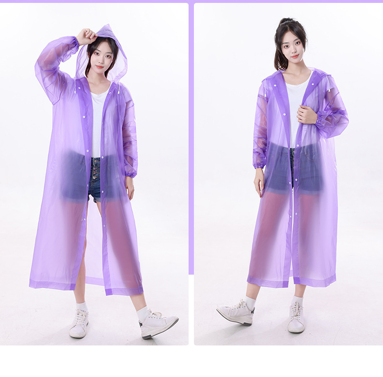 Non-disposable eva one-piece raincoat thickened adult outdoor travel portable raincoat manufacturer wholesale pic 17