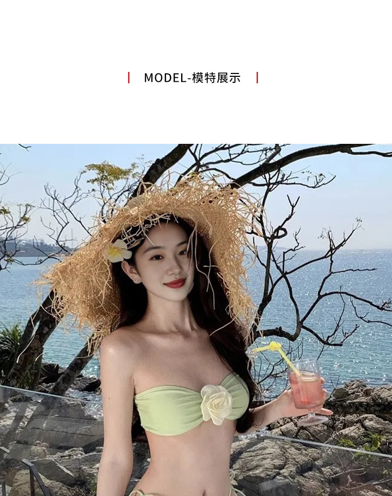 New Thai swimsuit, smock, long dress, sexy bikini, three-piece set, high-end vacation swimsuit for women 125092 pic 10