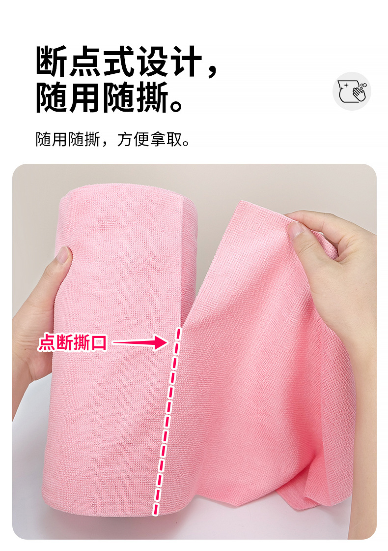 手撕抹布超细纤维毛巾厨房清洁重复使用吸水家政周抛抹布跨境代发详情9