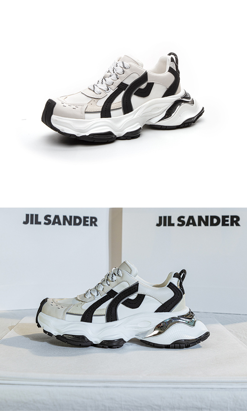 真皮厚底增高脏脏老爹鞋女2025年夏季新款多维空间时尚休闲女鞋子详情16