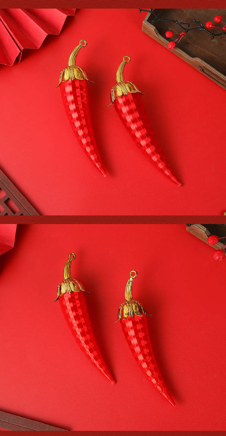 新居乔迁室内布置红辣椒串灯笼元旦装饰品车载喜庆挂饰配件详情6