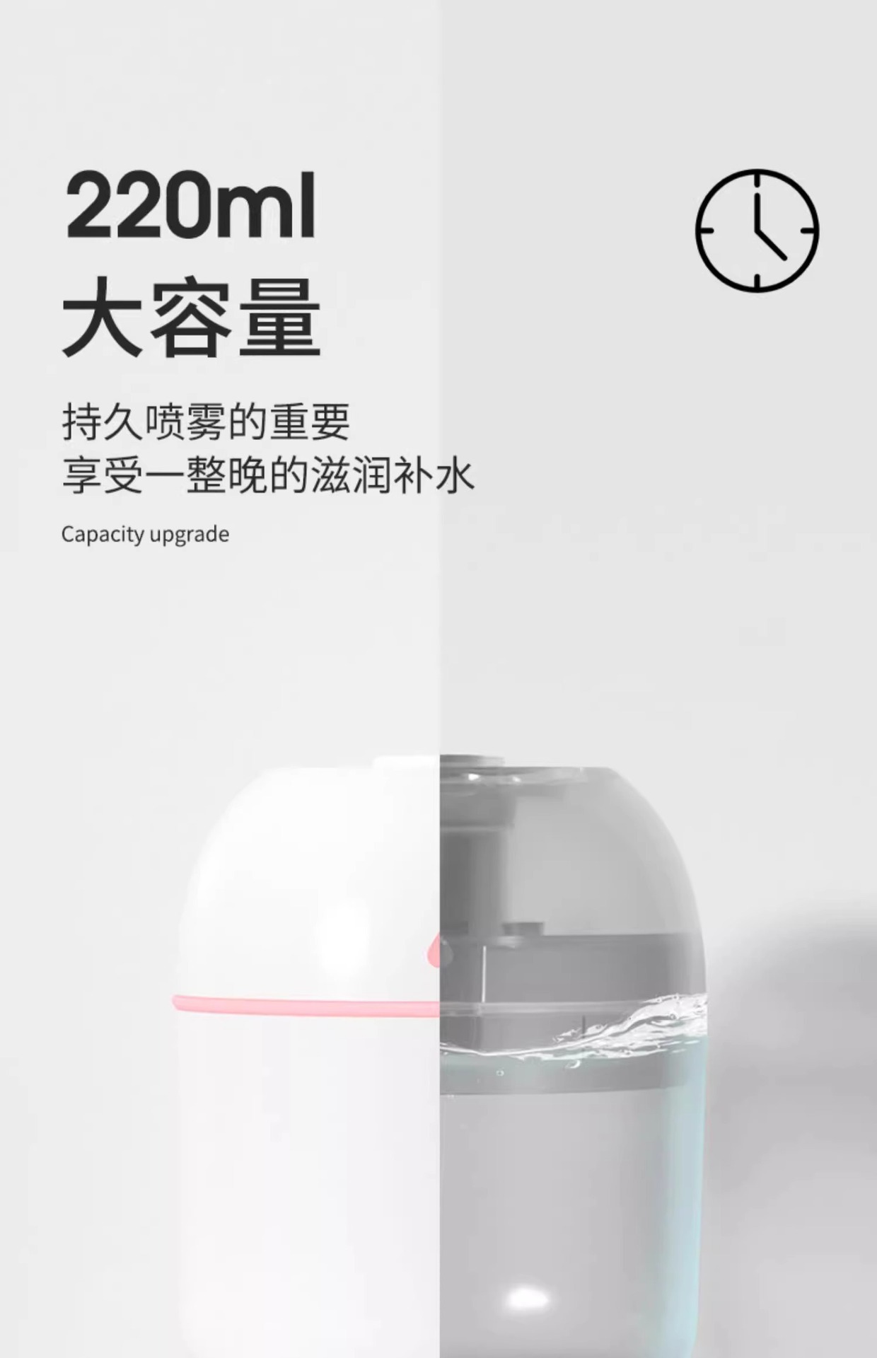 2025新款小型USB加湿器加湿器家用卧室办公室桌面空气教室加湿器详情5