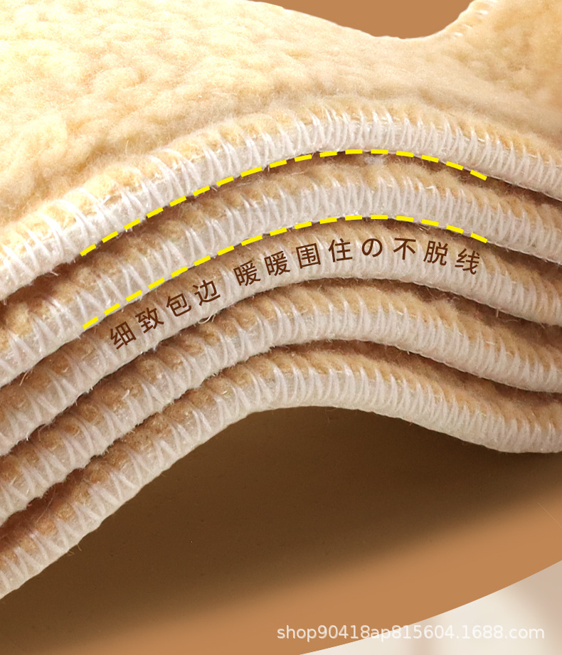 羊羔毛鞋垫冬季保暖加绒加厚男士吸汗防臭羊毛毡底女软底舒适批发详情8