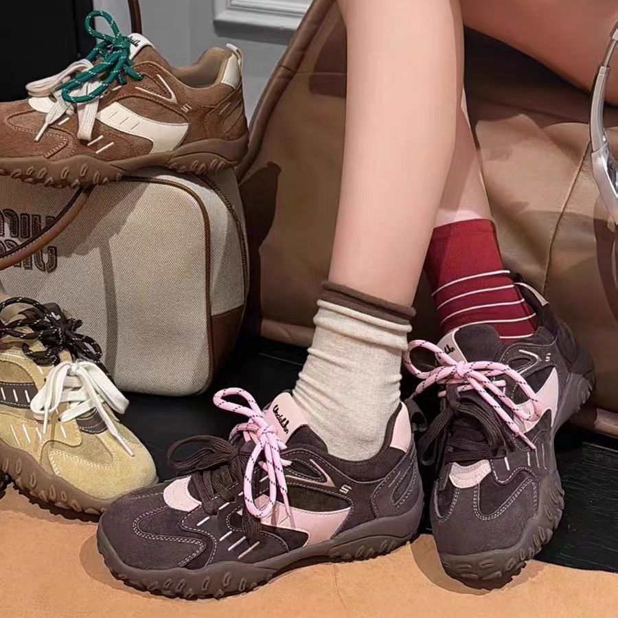 厚底增高德训鞋女洋气2025年秋季新款复古百搭阿甘鞋运动休闲鞋潮详情12